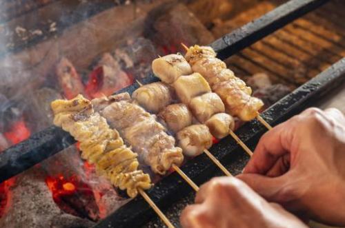 Would you like to enjoy juicy yakitori grilled over charcoal?