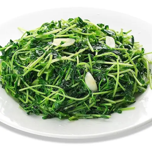 豆苗のニンニク炒め