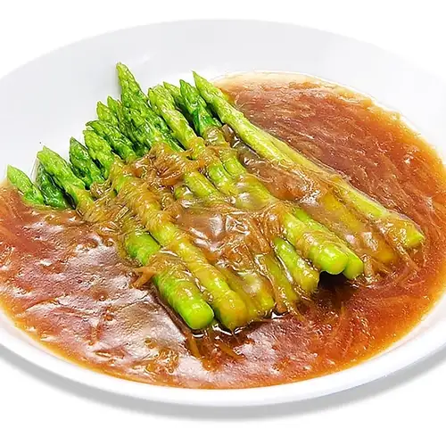 アスパラガスの干し貝柱あん掛け