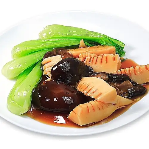 椎茸とタケノコの醤油煮込み