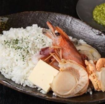 海鮮バジルリゾット