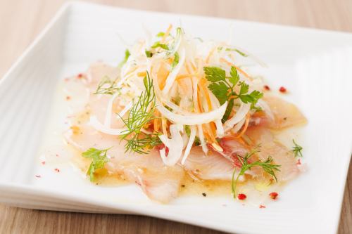 Local fish carpaccio platter