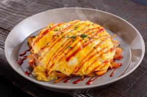 Showa retro omelette pasta