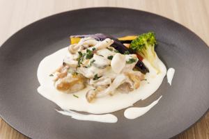 Domestic chicken fricassee