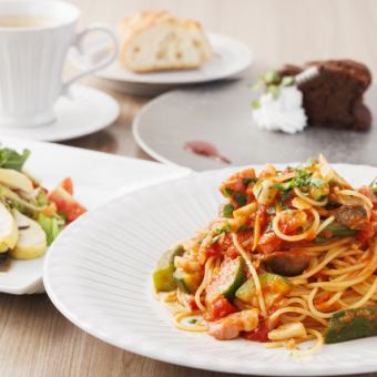 [Petite Luxury Plan] A great value plan where you can enjoy pasta as the main dish and dessert as well ♪