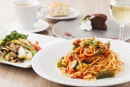 [Petite Luxury Plan] A great value plan where you can enjoy pasta as the main dish and dessert as well ♪