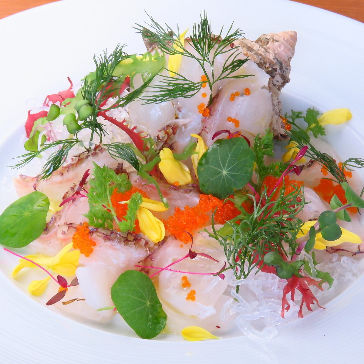 You can taste carpaccio using fresh fish and seasonal fish