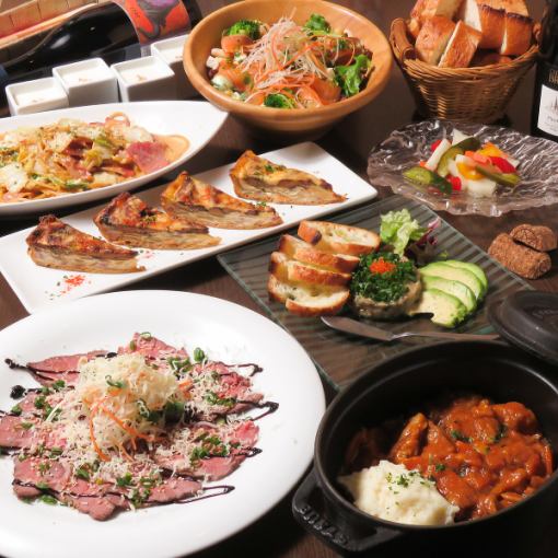 １２月１月【とろける牛ほほ肉を堪能】牛ほほdeロダンコース・2.5ｈ飲放題付＋料理9品