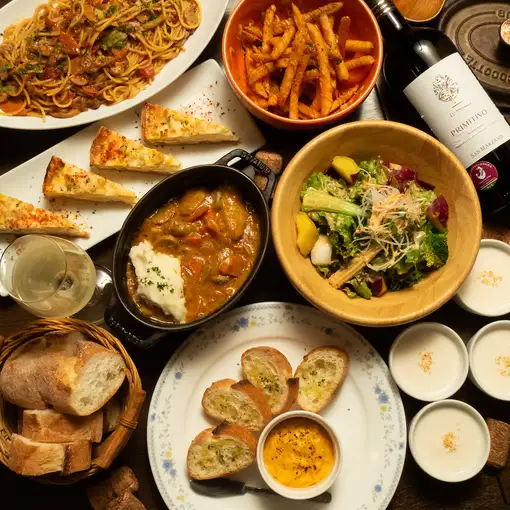 １０月１１月【秋のご宴会・女子会に】モネコース 2h飲み放題付+全8品 
