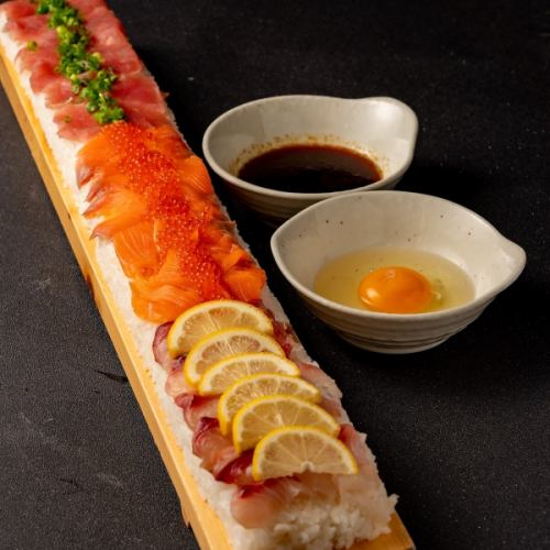60cm!! Seafood long yukhoe sushi