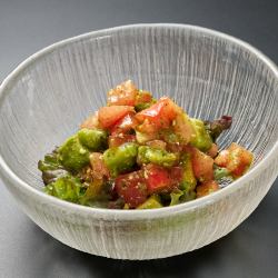 Refreshing avocado and tomato dressing