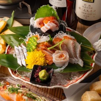 3H飲み放題付★全8品　海鮮もジンギスカンも！《なまら美味い！北海道堪能コース》5000円
