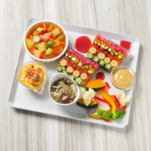 Regular vegetable hors d'oeuvre platter (serves 3-4)