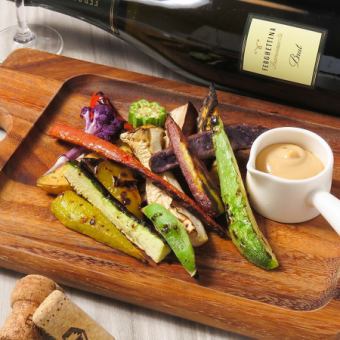 Charcoal grilled Bagna Cauda