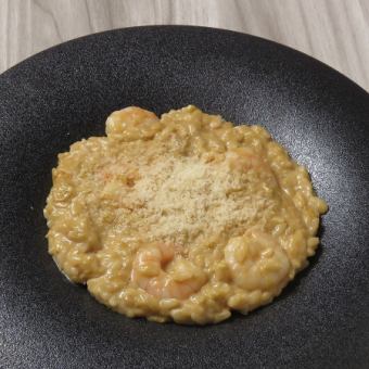 Shrimp and seaweed cream risotto