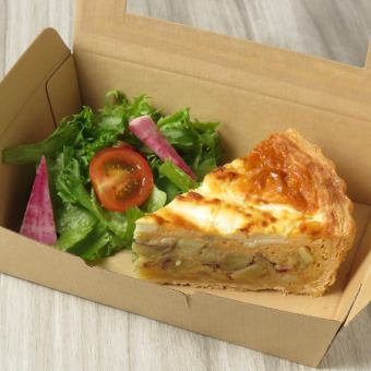 Homemade quiche lunch