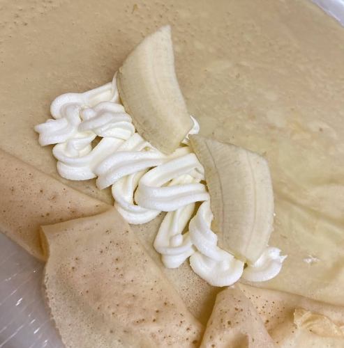 Banana cream crepe