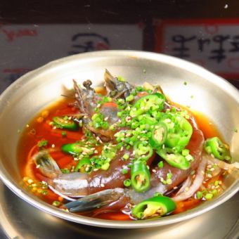 Red shrimp pickled in soy sauce