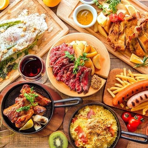 『肉寿司×ローストビーフコース』ビーフ＆チキン食べ放題含10品 2時間飲み放題 5200円⇒4200円