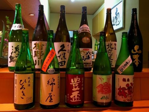 Local sake that is carefully selected for each season