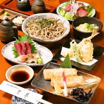 We accept reservations from lunchtime! Yoshikusa Course (11 dishes) with all-you-can-drink: ¥6000 → ¥5000