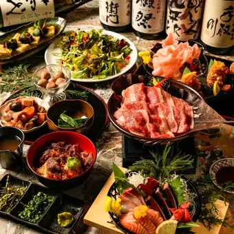 【旅館メシコース】飛騨牛朴葉味噌の陶板焼きを含む2時間飲み放題『6,500円⇒5,500円』