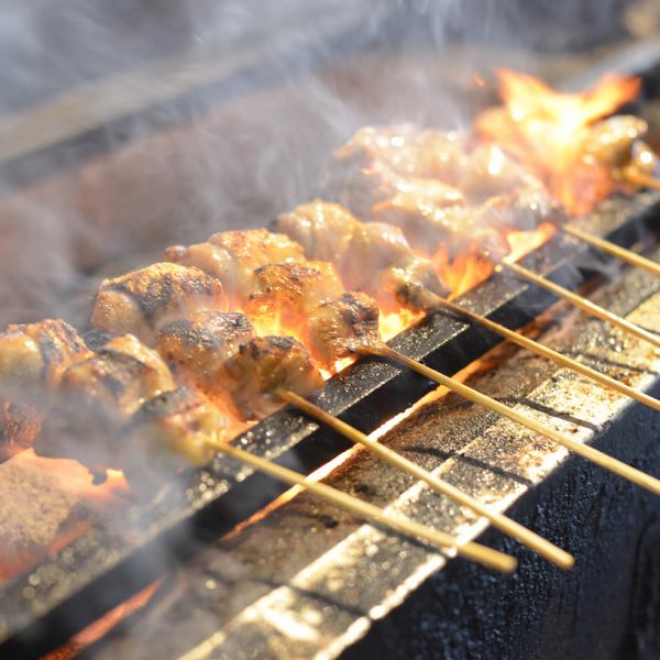 Variety of charcoal-grilled skewers★