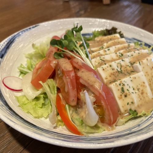 有機豆腐焙煎胡麻サラダ