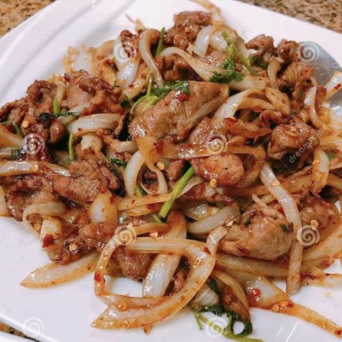 羊肉のクミン鉄板焼き