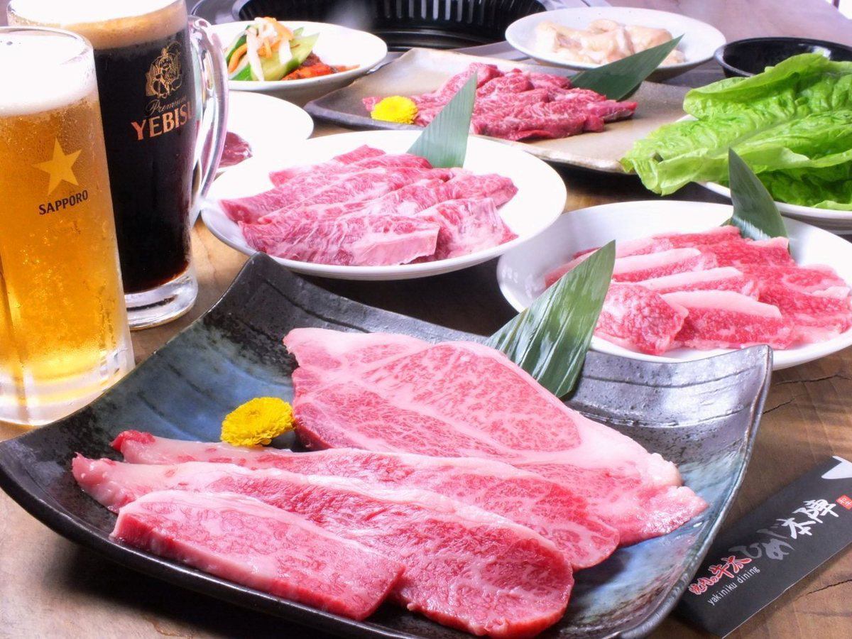 距離車站1分鐘！請享用嚴選的國產和牛和神戶牛。套餐4000日元起