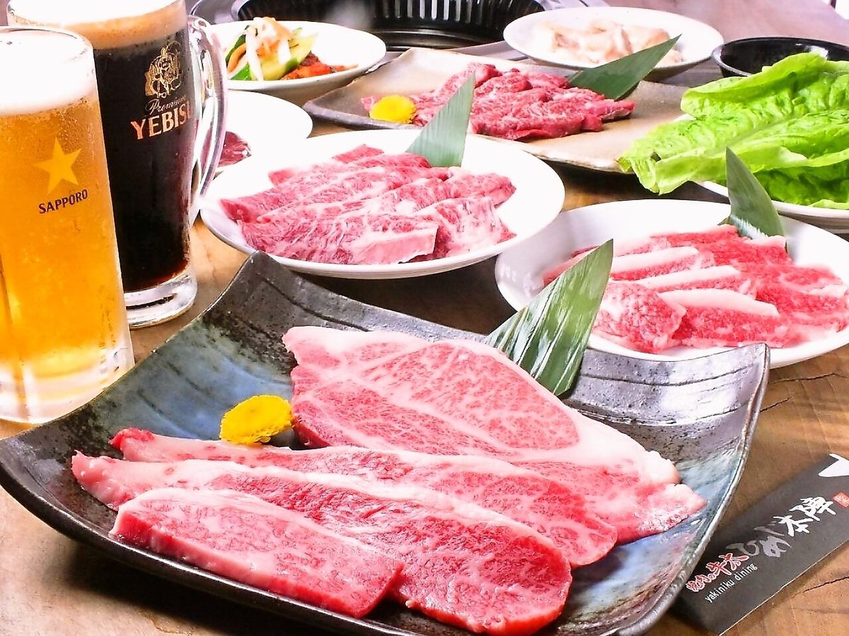 A course with excellent quality and volume, including all-you-can-drink, from 5,500 yen (tax included)