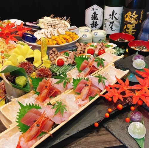 We have a wide selection of dishes that go well with a variety of alcoholic beverages, including local Shinshu cuisine.