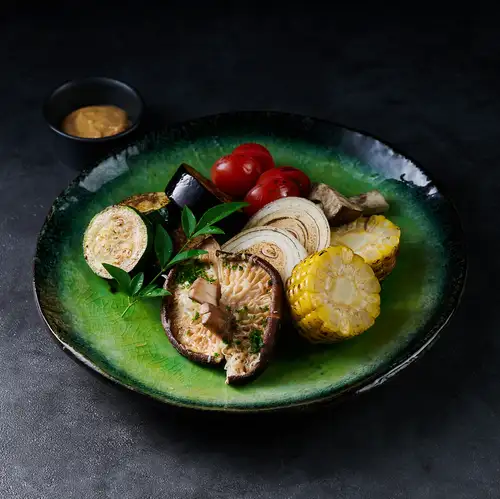 【薪焼き 野菜】糸島産季節野菜の薪焼き盛り