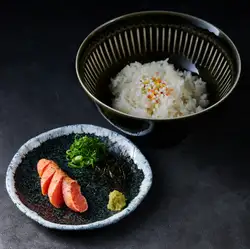 【米饭】炙烤明太子茶泡饭（米饭配茶和炙烤鳕鱼子）