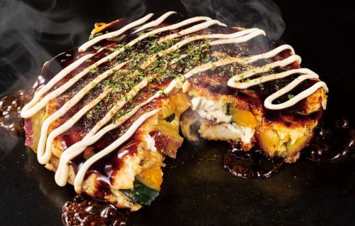 さつまいもとかぼちゃのサクっとクリームチーズ豚玉