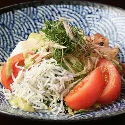 土佐の恵み龍馬サラダ ~釜揚げしらすと茗荷 土佐ぬたドレッシング~