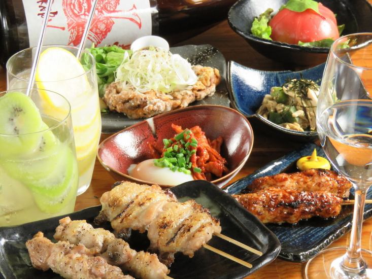 In a building in a narrow alley, you can enjoy full-fledged skewers and dishes [Yakitori Bobi gi]