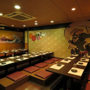 For large banquets, this digging tatami room is perfect! Recommended for group banquets and drinking parties such as company banquets and alumni associations.