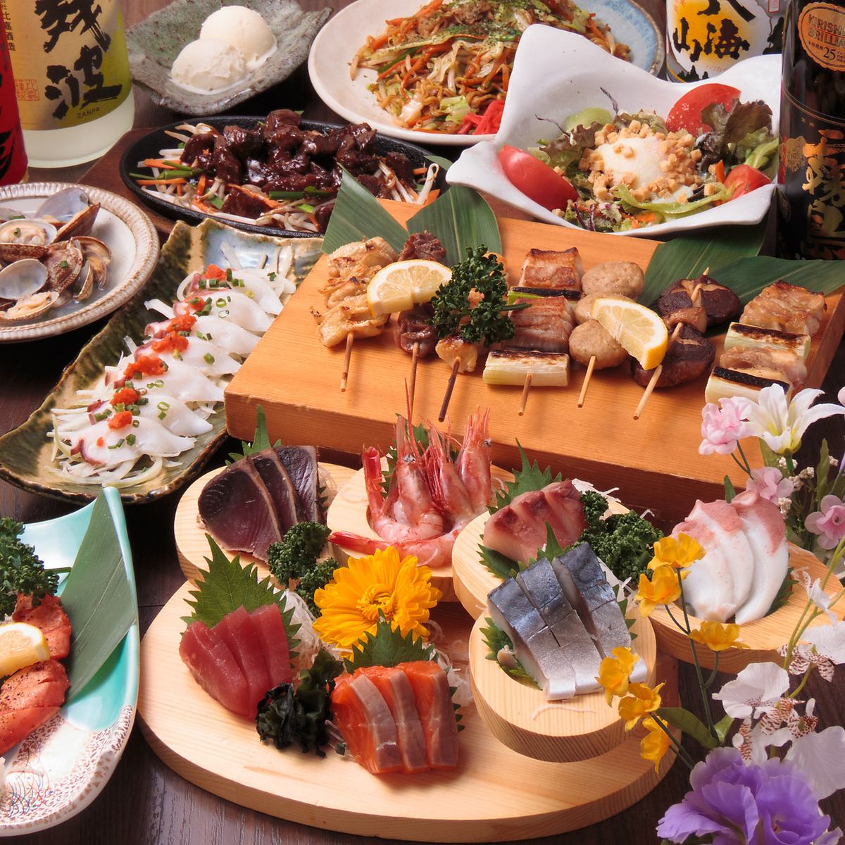 2 hours [all-you-can-eat & all-you-can-drink] 3,680 yen ⇒ 3,300 yen (excluding tax)