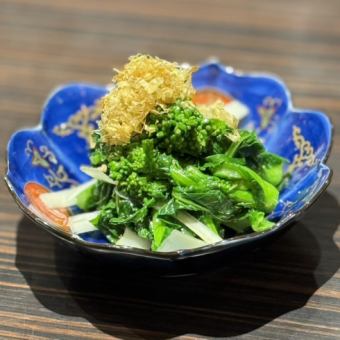 季節限定の菜の花とうどのナムル