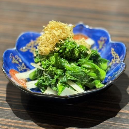 季節限定の菜の花とうどのナムル