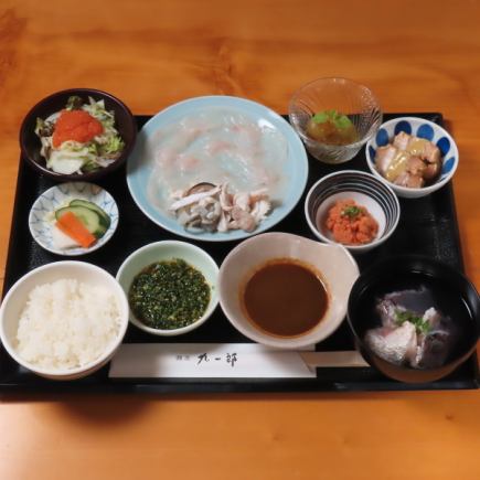 3月~10月限定!【ふく茶漬け御膳】 ふぐ刺しやあら汁など全8品 5000円(税込)