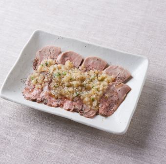 Rare pork tongue sashimi