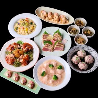 日月火ご利用限定：忘年会・冬宴会　エイト満喫コース お料理7品120分飲み放題付き　4500円