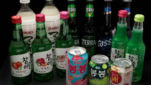 【◆種類豊富◆】ビールやサワー類などの定番から、チャミスル・マッコリといった韓国酒まで!