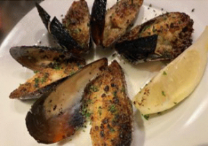 Breaded mussels