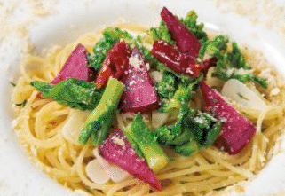 野菜入りペペロンチーノ