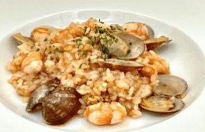 Seafood risotto marinara