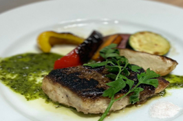 Sautéed fresh fish with seasonal vegetables