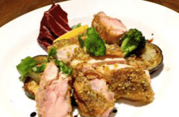 香味チキンもも肉のシチリアパン粉焼き